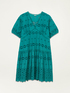 Midi broderie anglaise dress image number 4