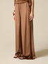 Pantalon palazzo en satin de viscose image number 3