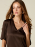 Blusa maniche corte in raso image number 2