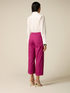Cotton blend cropped trousers image number 1