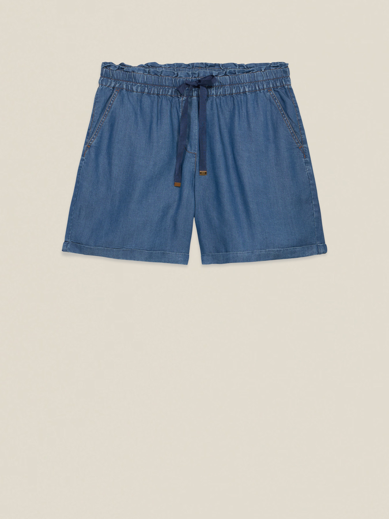 Tencel shorts with drawstring image number 4