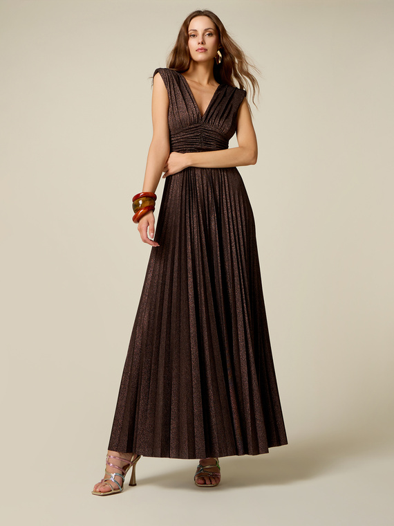 Long lurex jersey dress