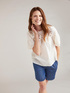 Blouse with broderie anglaise details image number 2