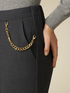 Stovepipe trousers with chain image number 2