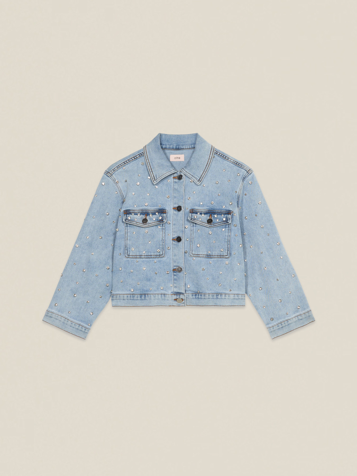 Denim jacket with patch pockets image number 3