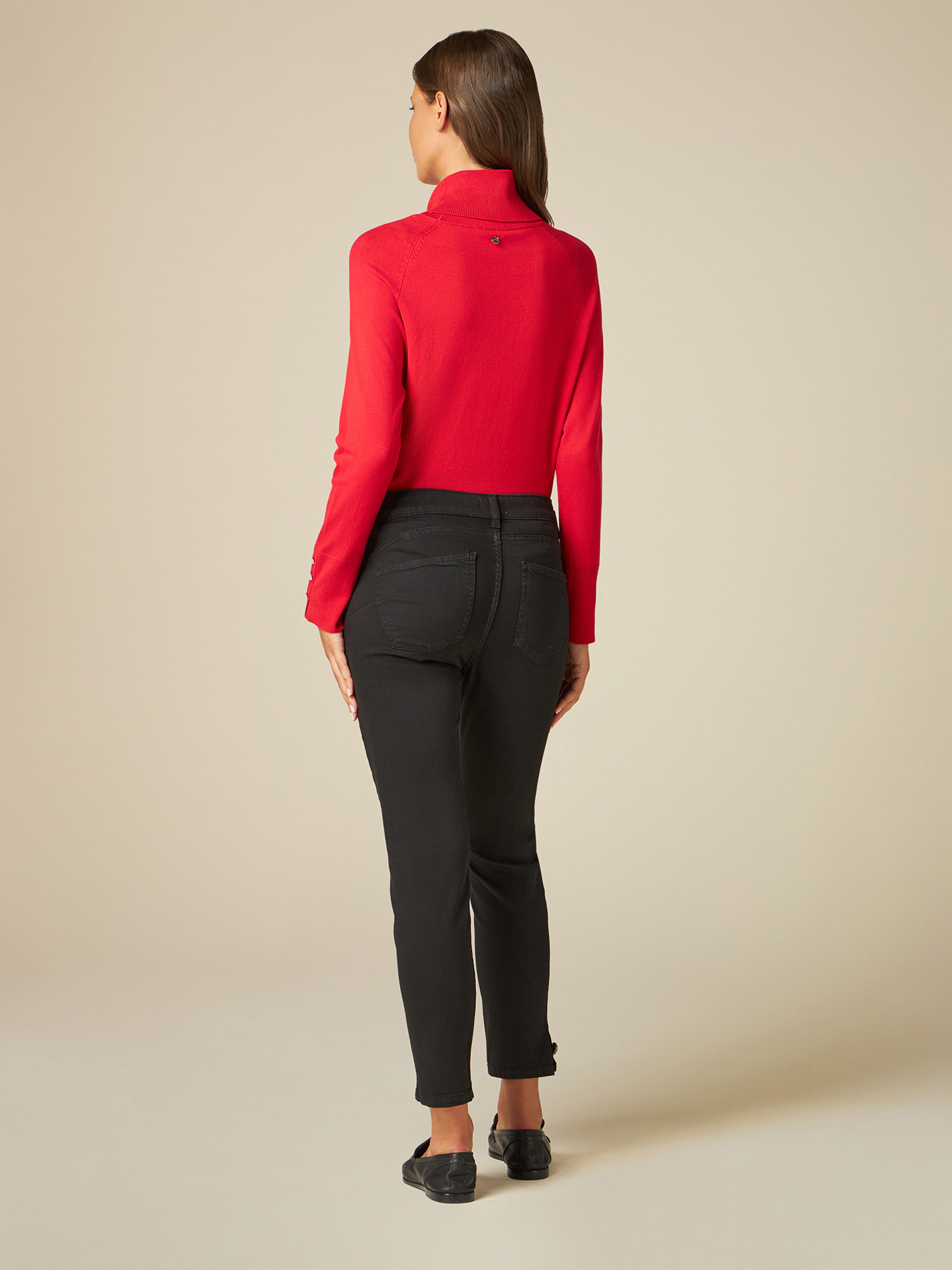 Pantal&oacute;n skinny con botones joya image number 1