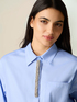 Cămașă din poplin cu broderie tip bijuterie image number 2
