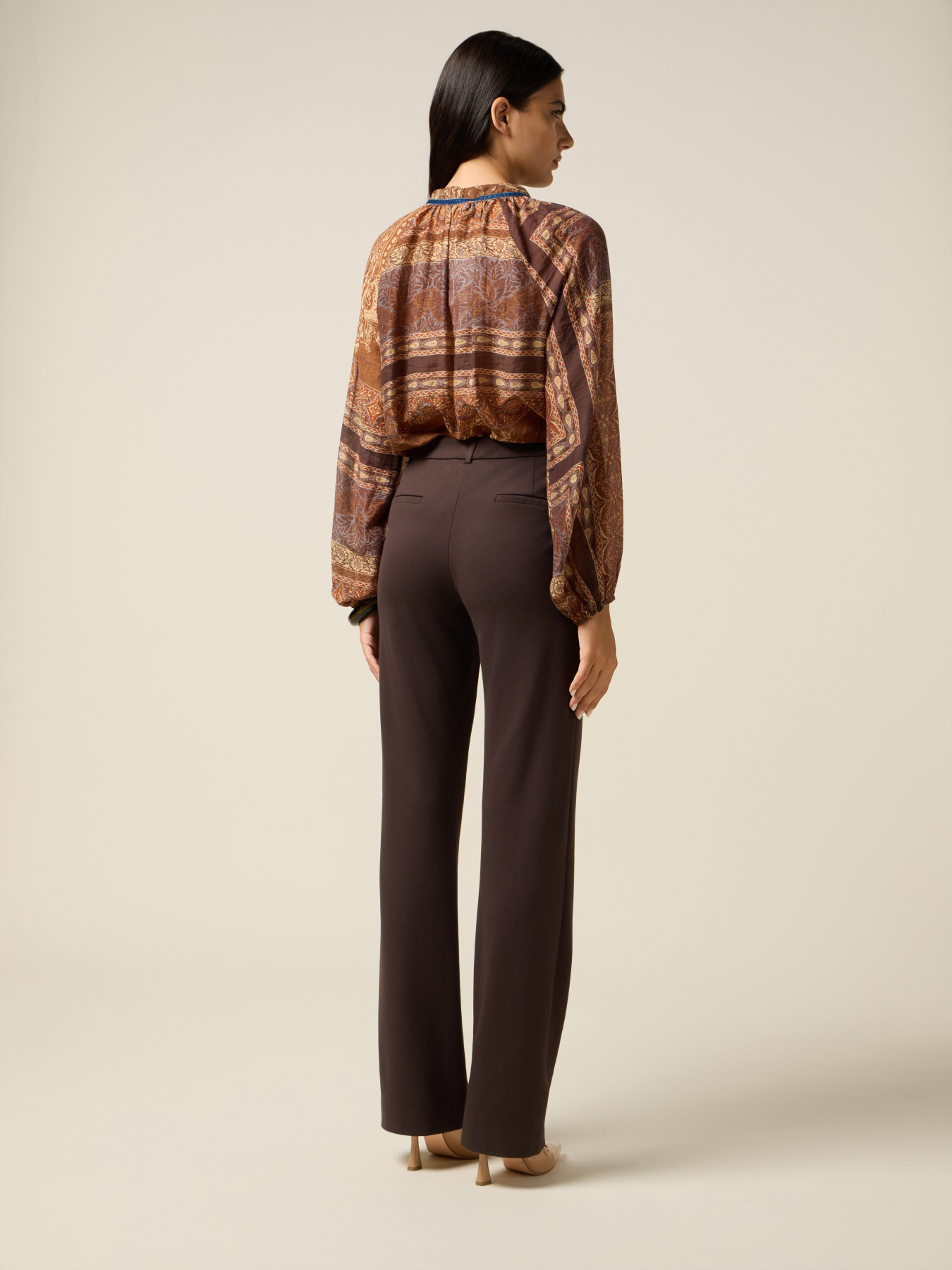 Pantaloni flare in punto milano image number 1