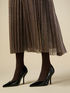 Pleated lurex midi skirt image number 2