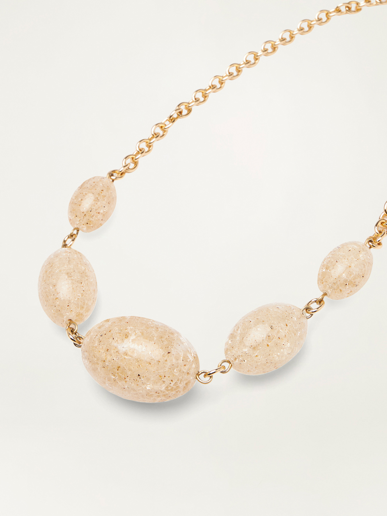 Collana lunga in galalite screziata image number 2