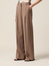 Pantaloni palazzo din țesătură amestec de viscoză image number 3