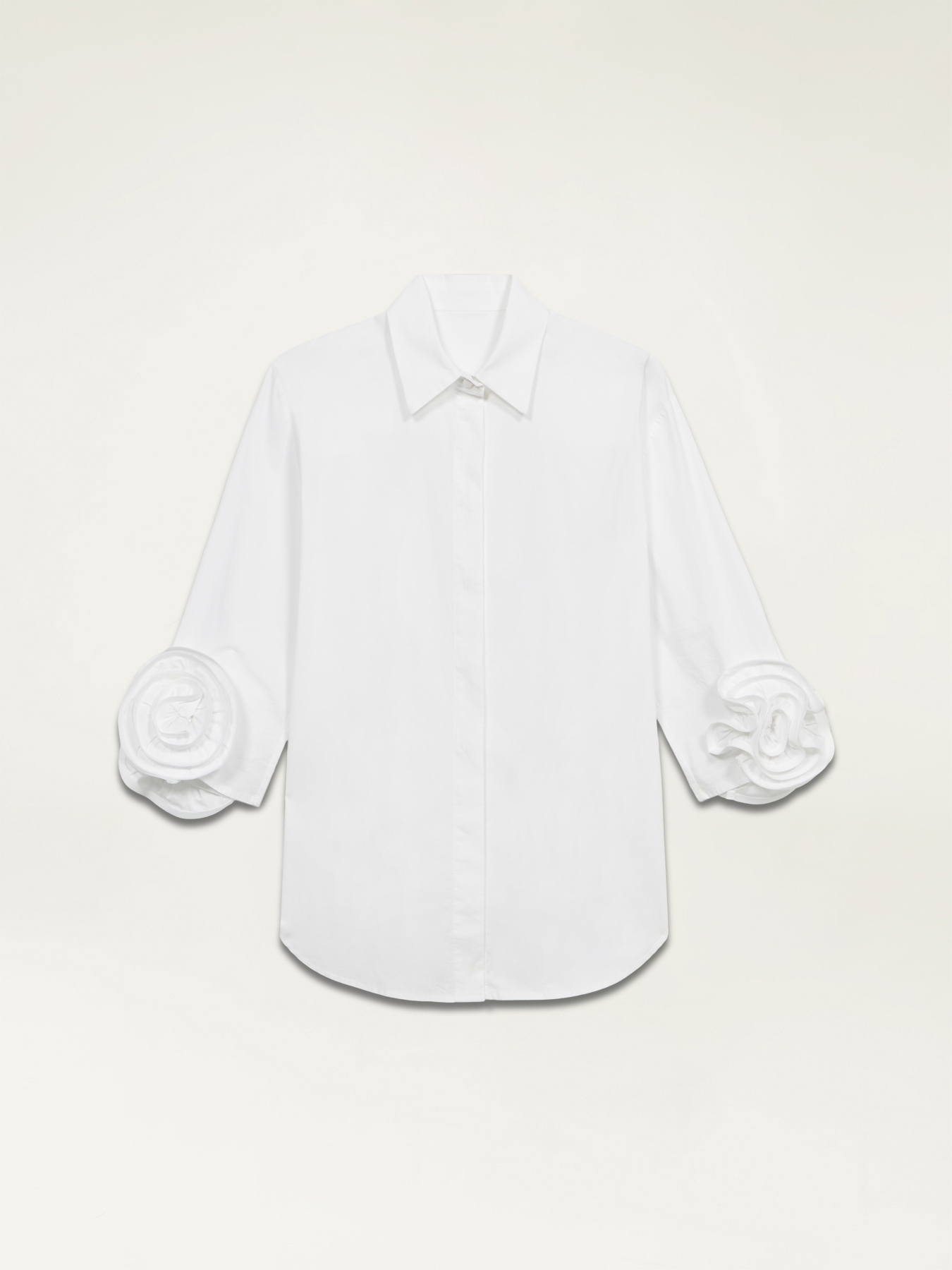 Camicia over con dettaglio rose image number 3