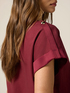 T-shirt in jersey con profili in raso image number 2