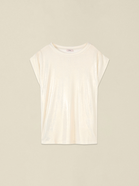 Metallic effect T-shirt
