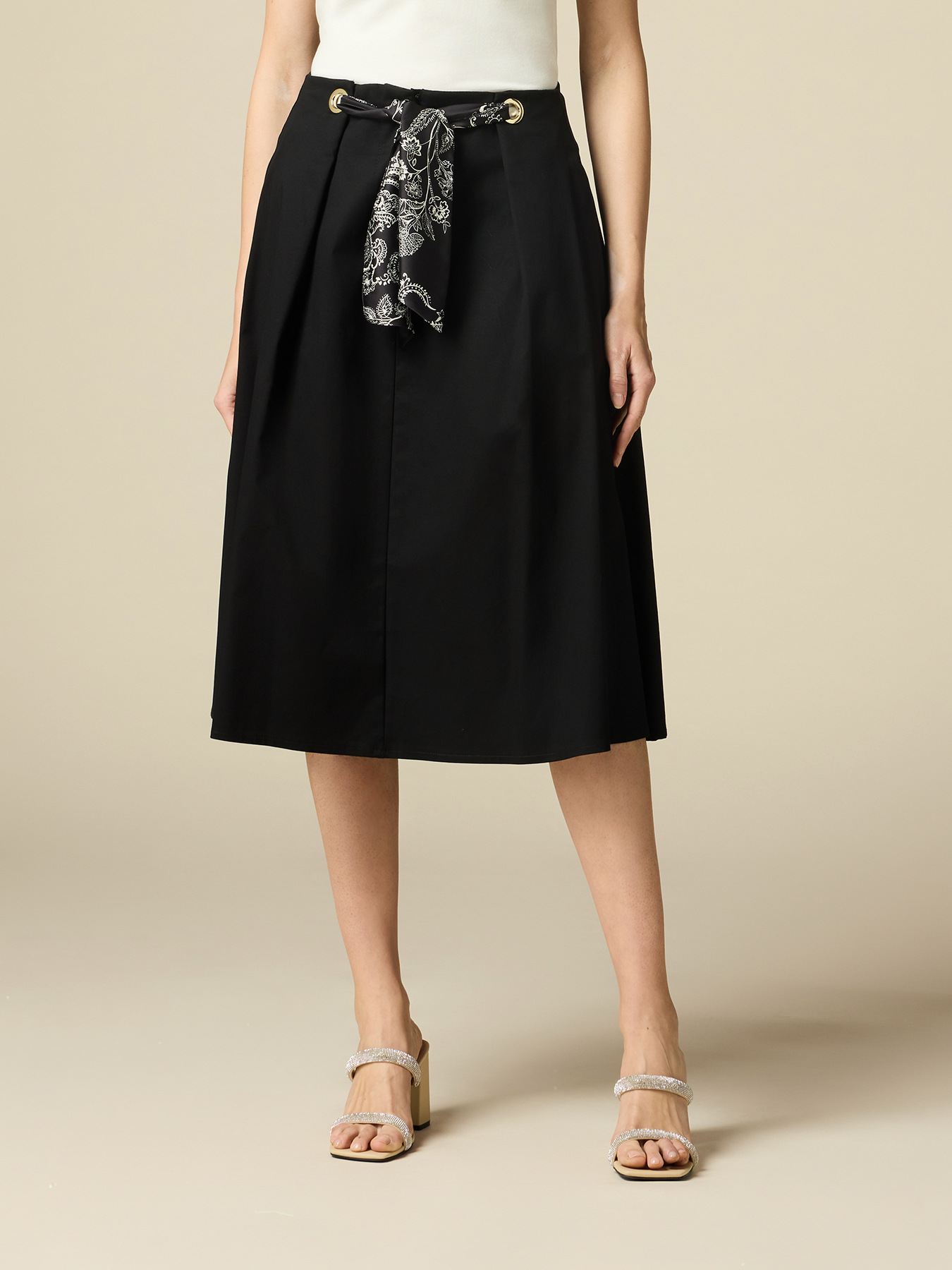 Jupe avec ceinture foulard image number 3