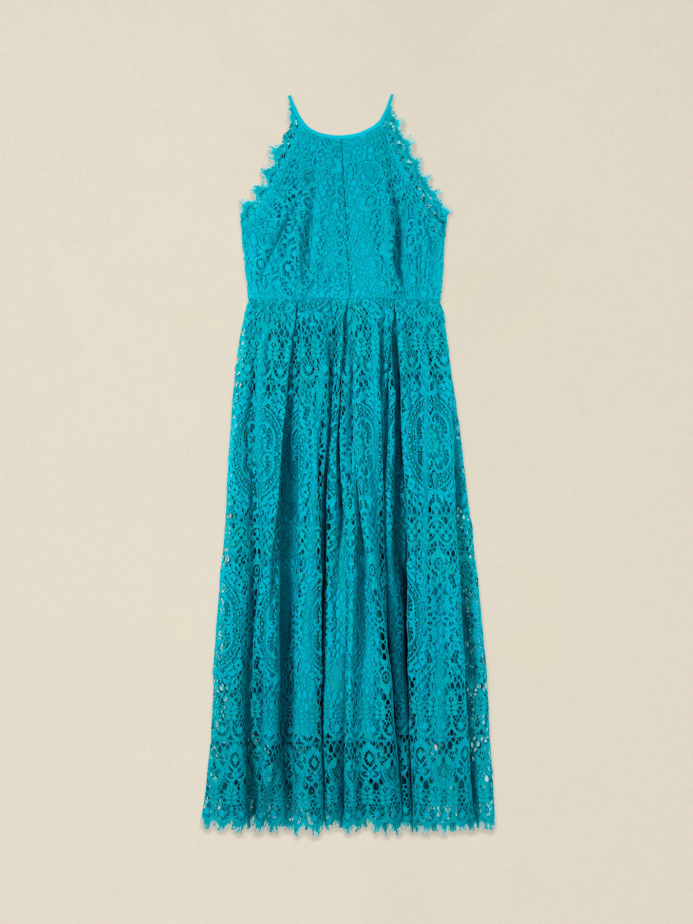 Midi-Kleid mit Flare-Schnitt aus Spitze image number 3