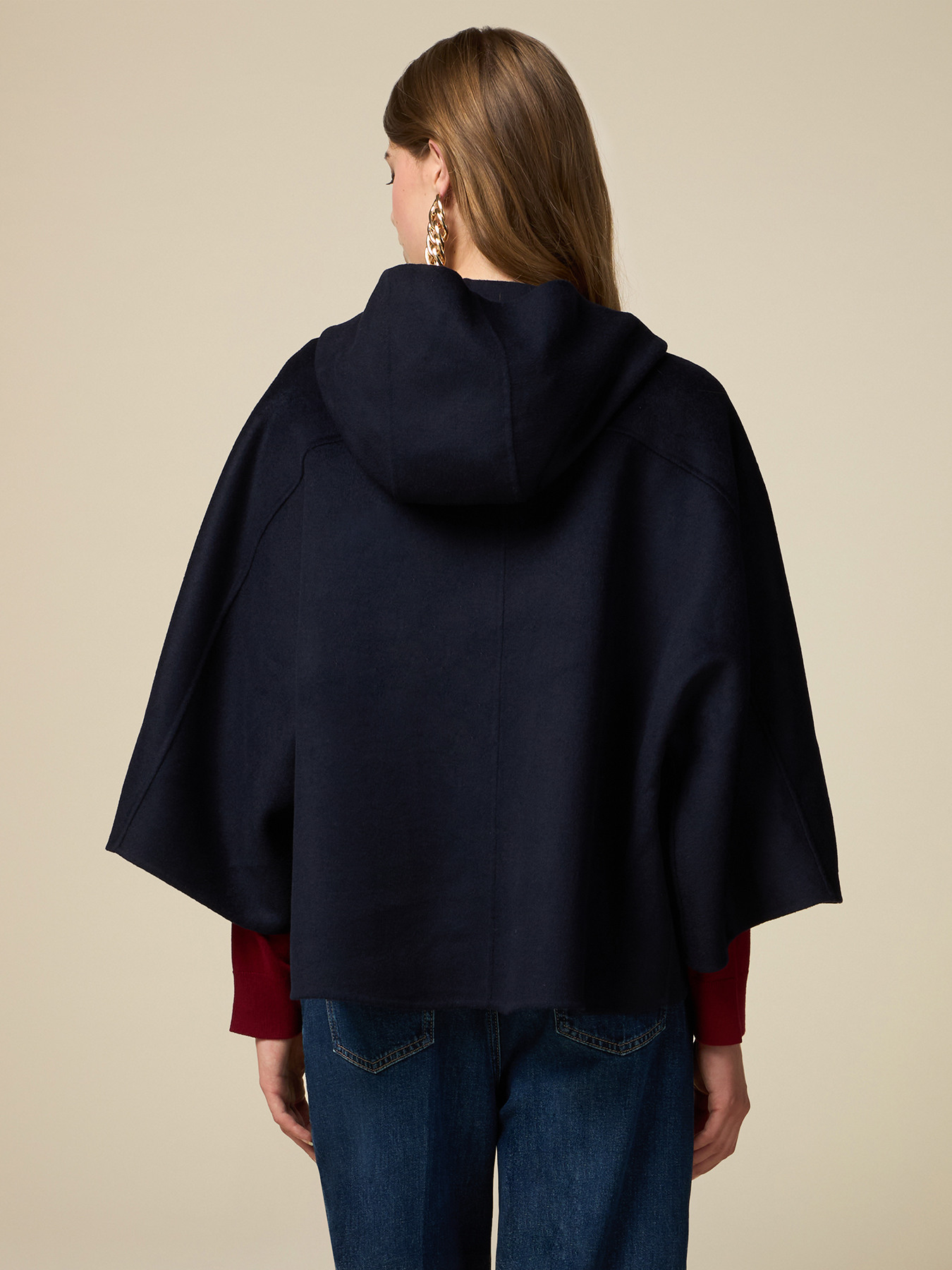 Cape en drap &agrave; capuche image number 1