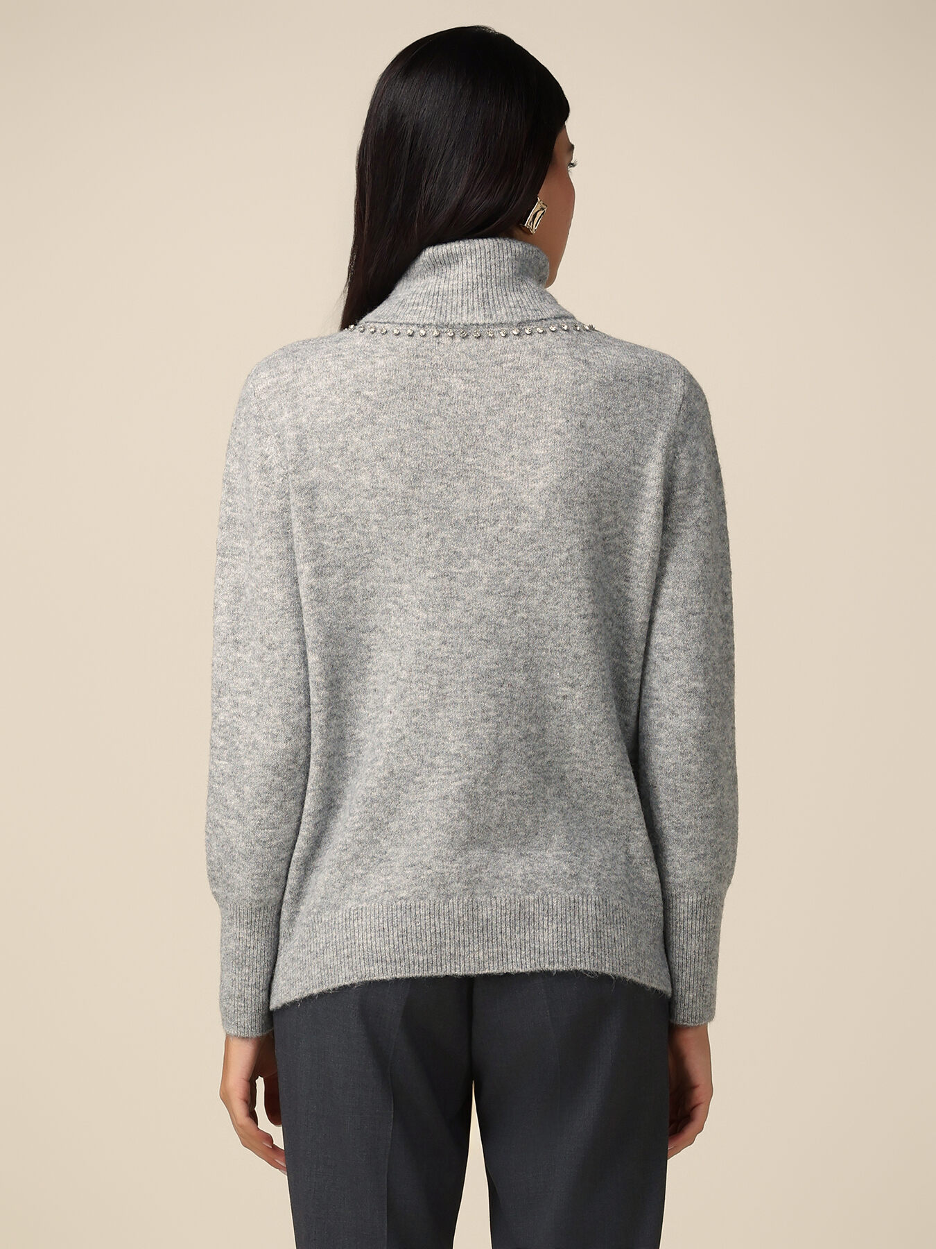 Embellished turtleneck sweater image number 1