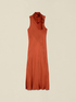 Vestido tubo en raso de viscosa image number 4