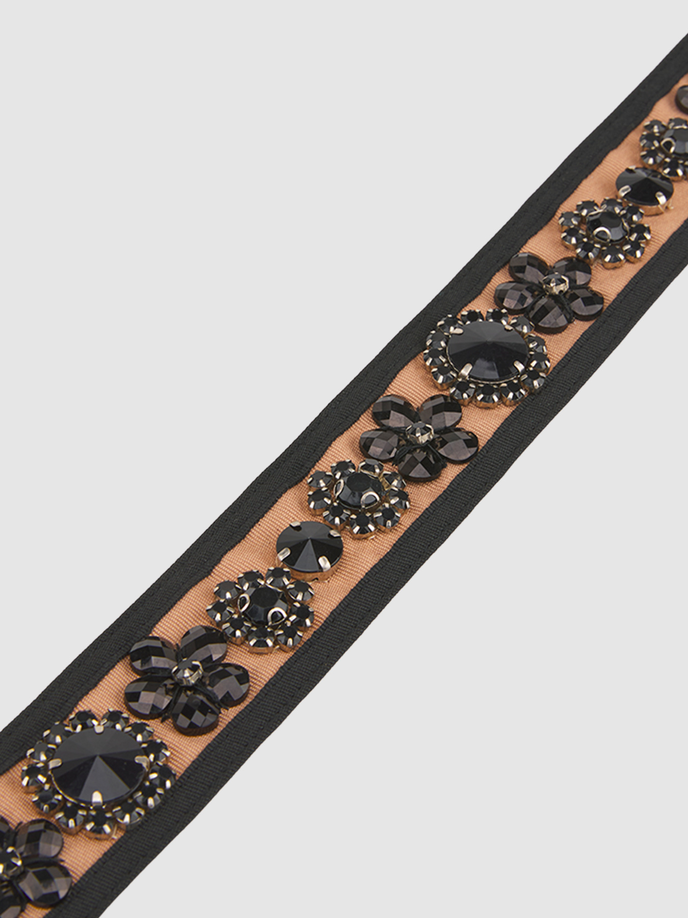 Cintura in gros grain con pietre image number 1