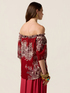 Schulterfreie Bluse mit Muster image number 1