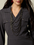 Multi-strand necklace with faceted beads image number 0