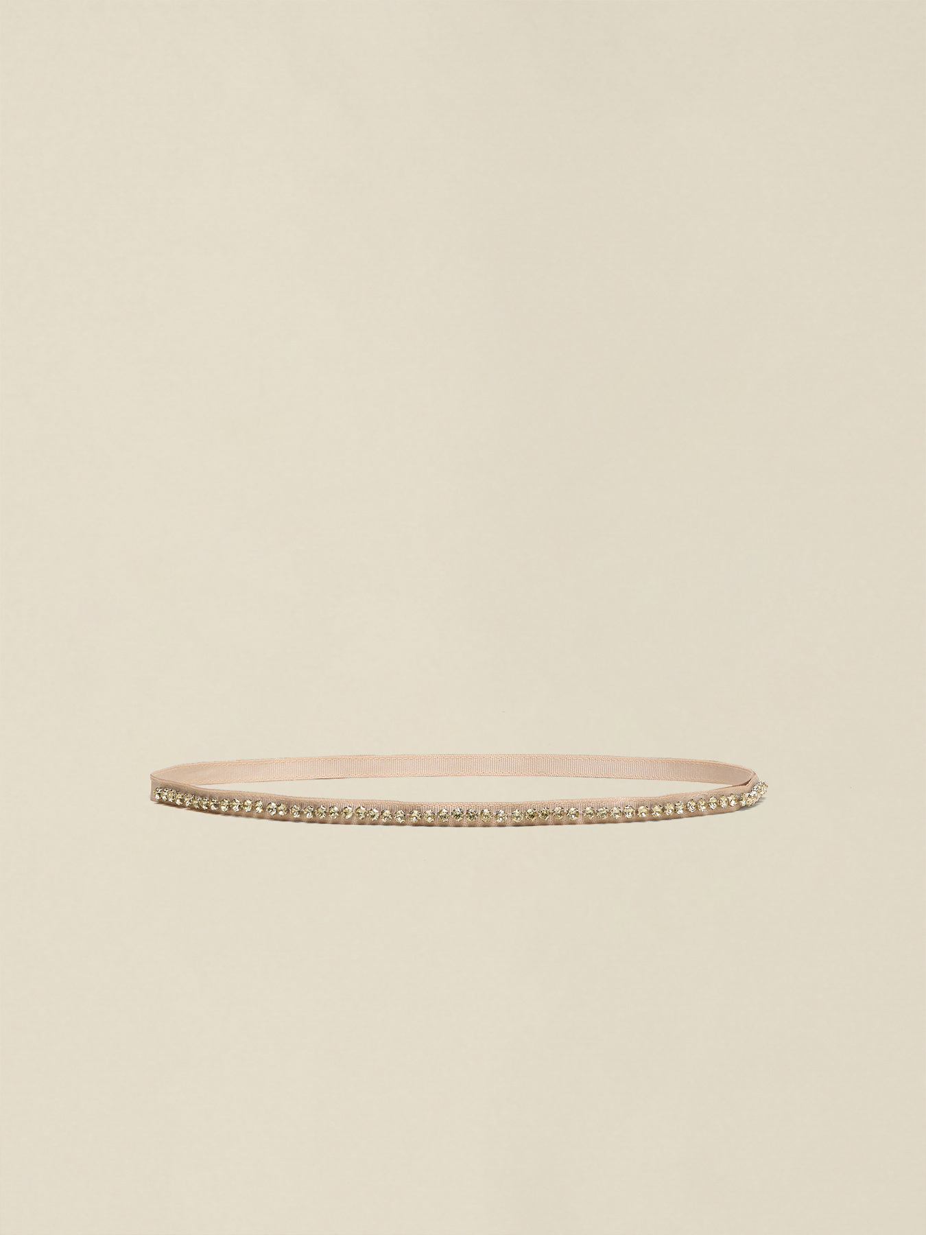 Ceinture fine en gros-grain avec pierres image number 1