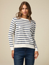 Gestreifter Pullover mit Pailletten image number 0