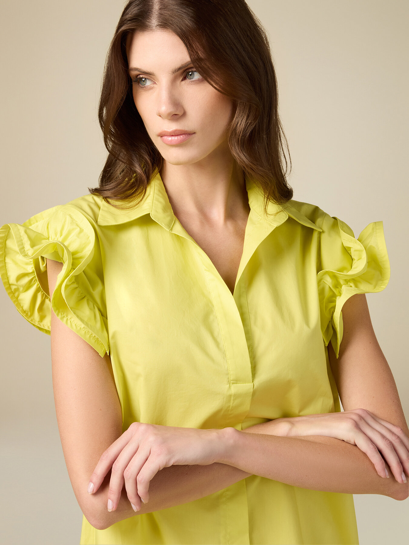 Robe chemisier courte en coton image number 2