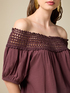 T-shirt con bordo in macram&eacute; image number 2