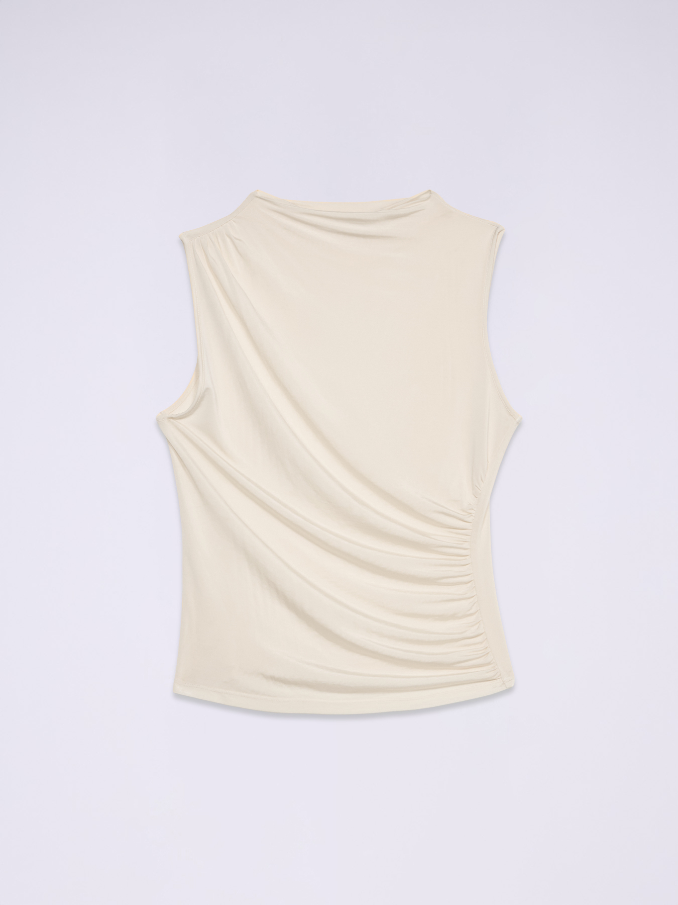 Top in jersey drappeggiato image number 3