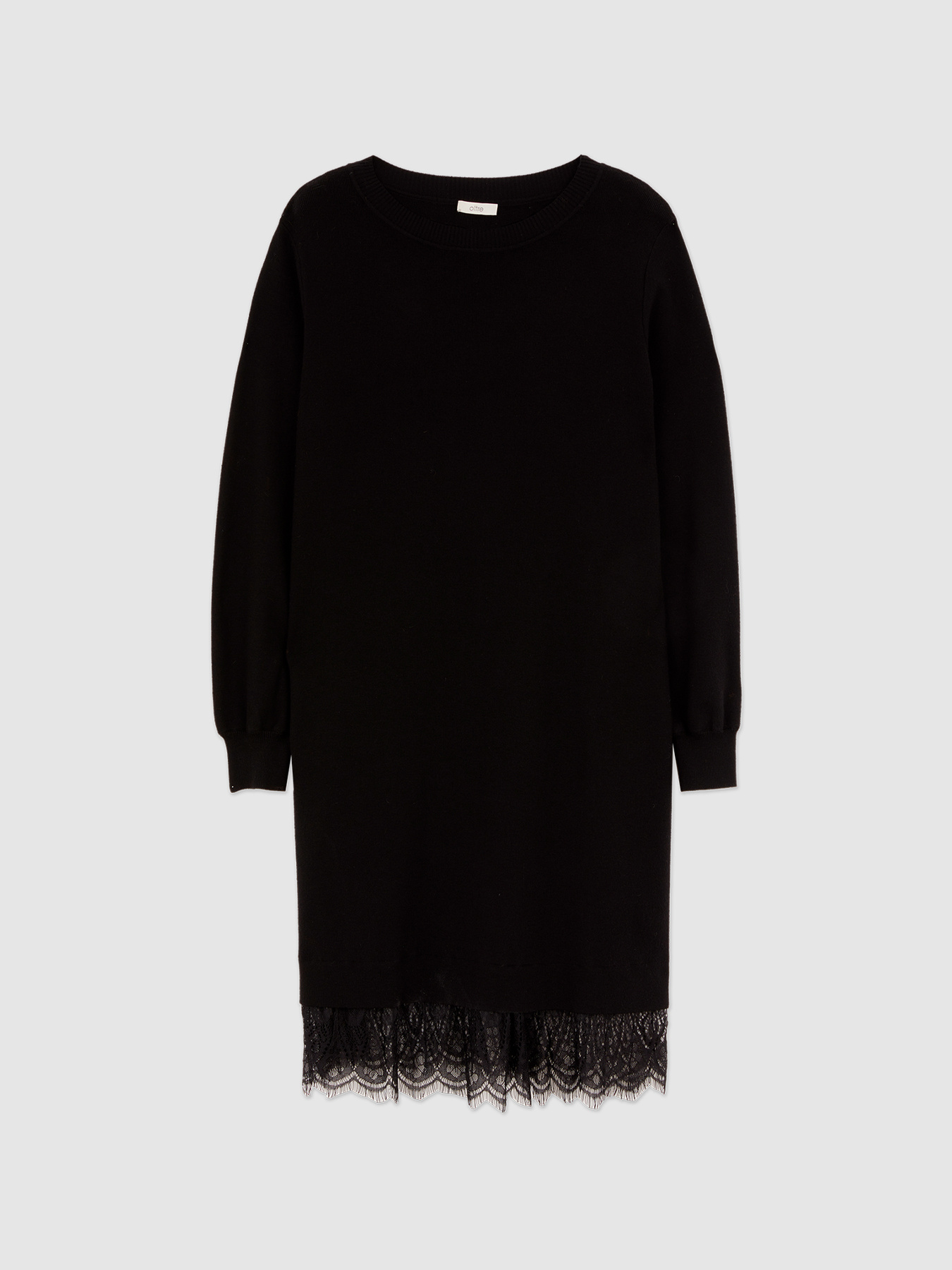 Vestito in maglia con pizzo image number 3