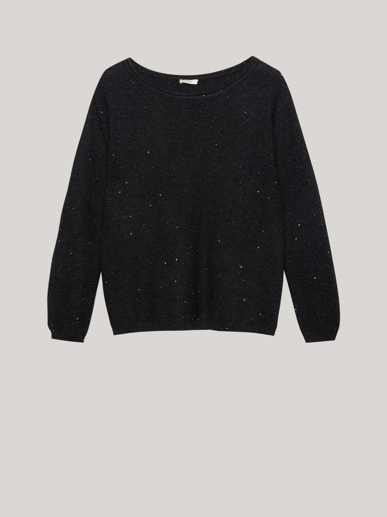 Boxy sweater with tiny sequins image number 3