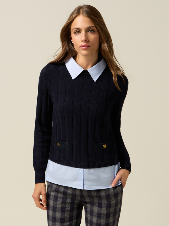 Pullover mit &Uuml;berlagerungseffekt