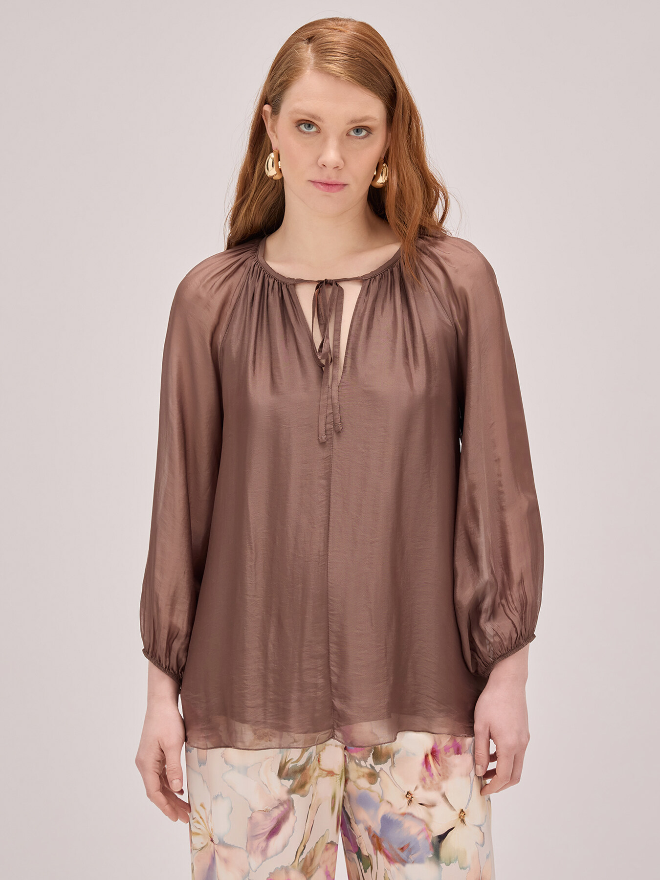 Silk-blend blouse image number 0