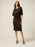 Satin dress with belt image number 0