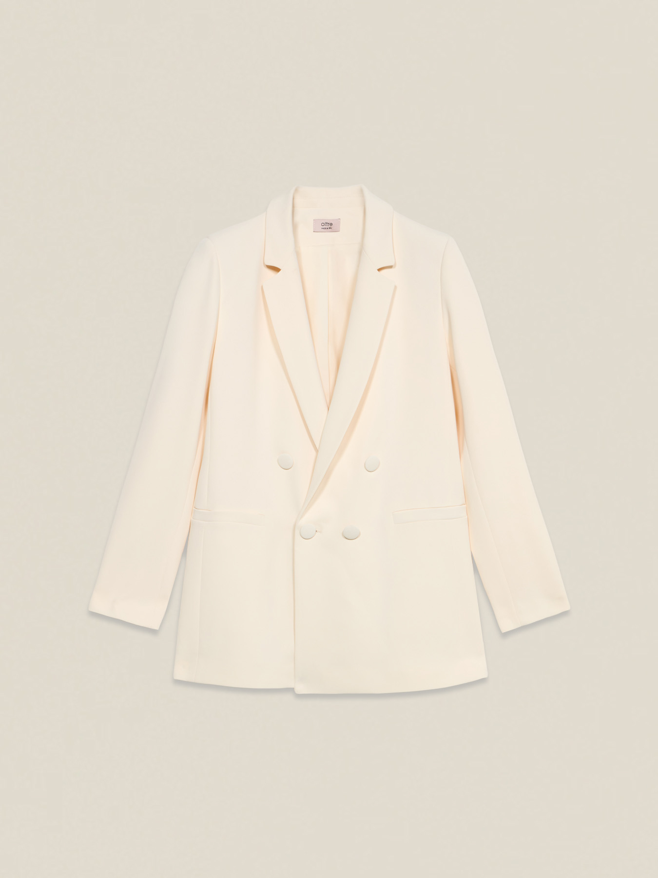 Blazer crois&eacute; en tissu cr&ecirc;pe image number 5