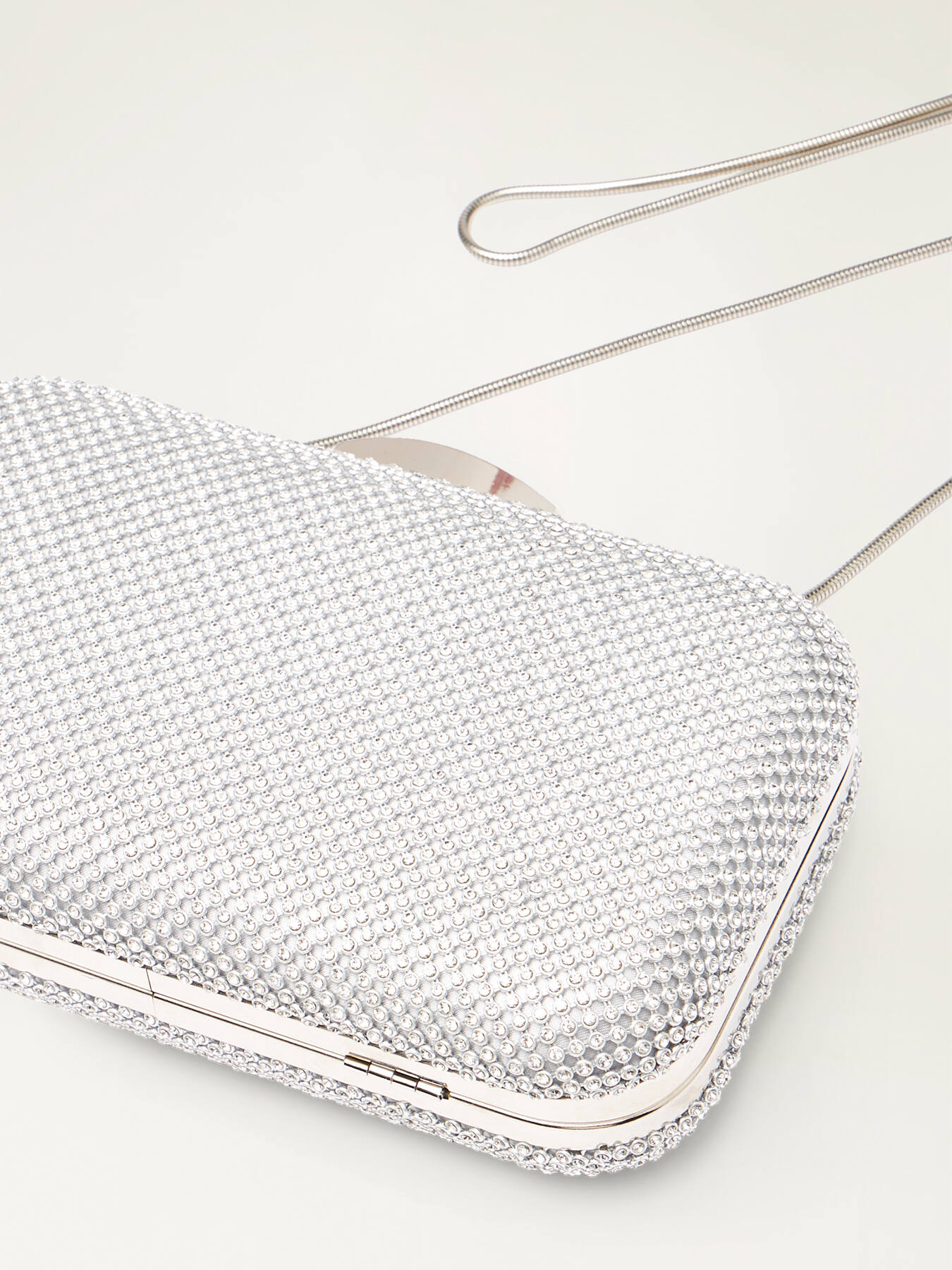 Rigid clutch bag with rhinestones image number 4