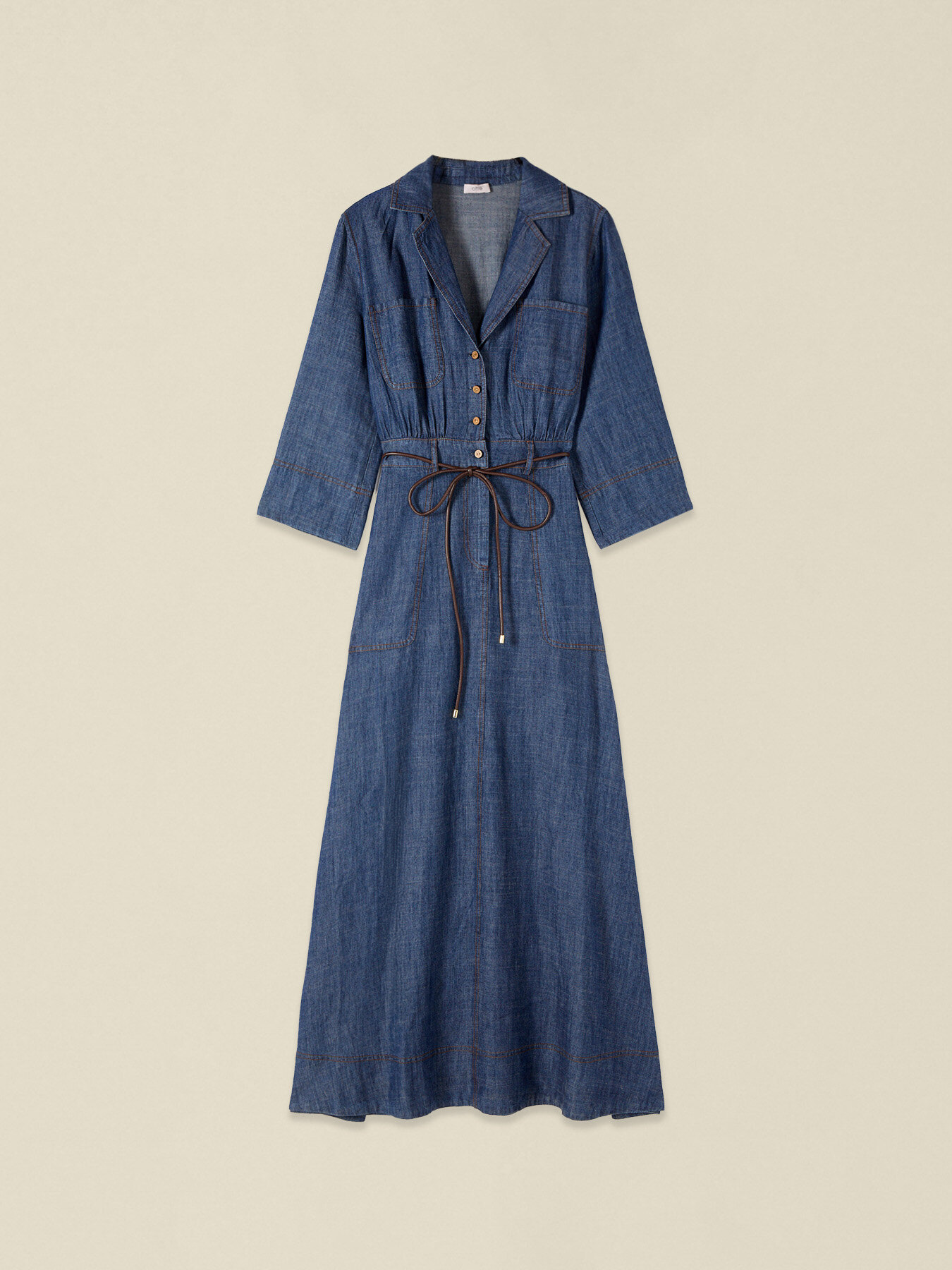 Rochie lungă cu efect denim image number 3