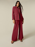 Wide-leg palazzo pants in crepe fabric image number 0