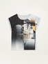 Top aus zwei verschiedenen Materialien mit Aufdruck image number 3