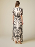 Patterned silk blend long dress image number 2