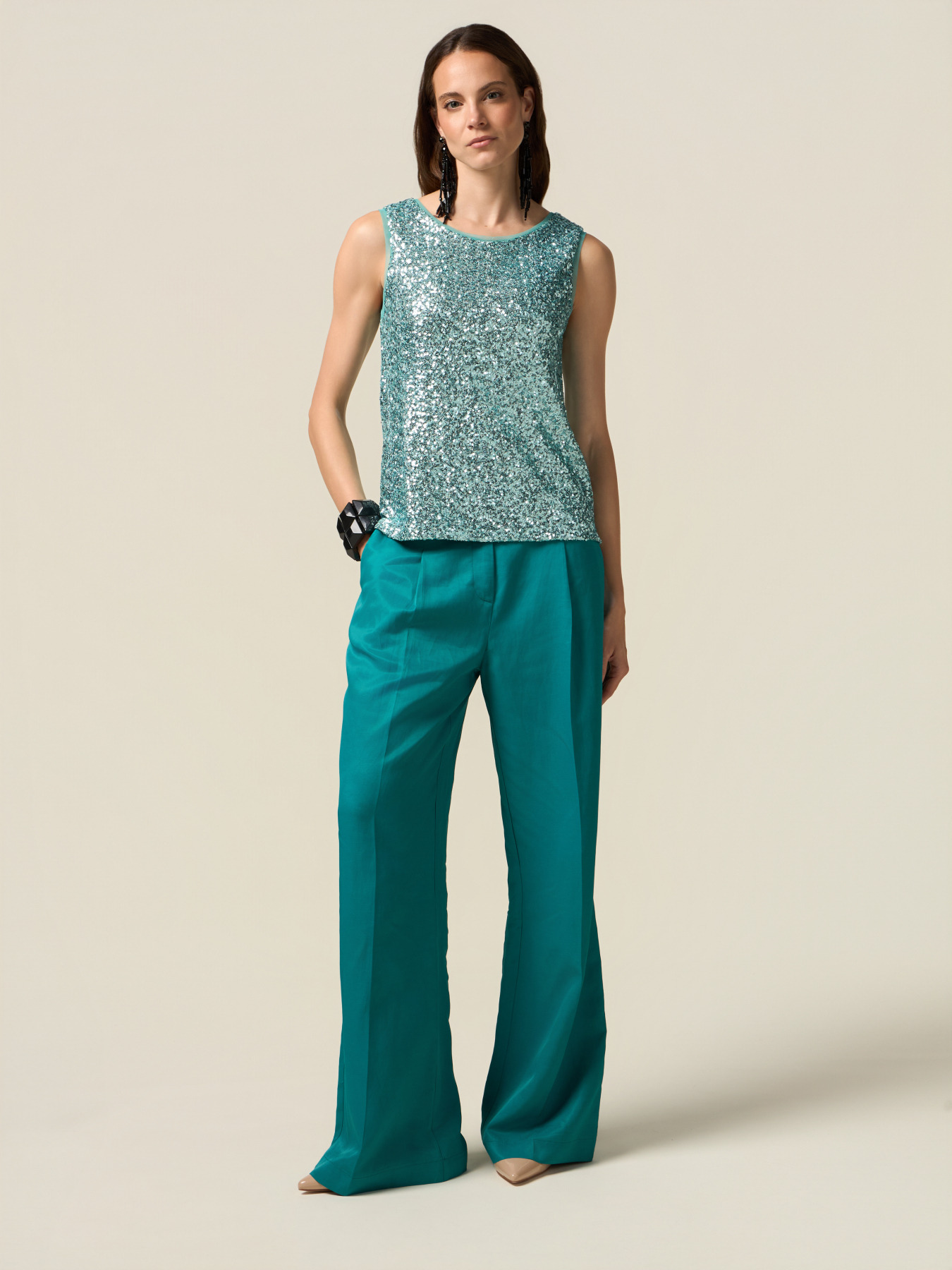 Top en tulle &agrave; paillettes image number 3