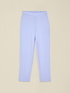 Pantalones regulares de tejido crep&eacute; image number 4