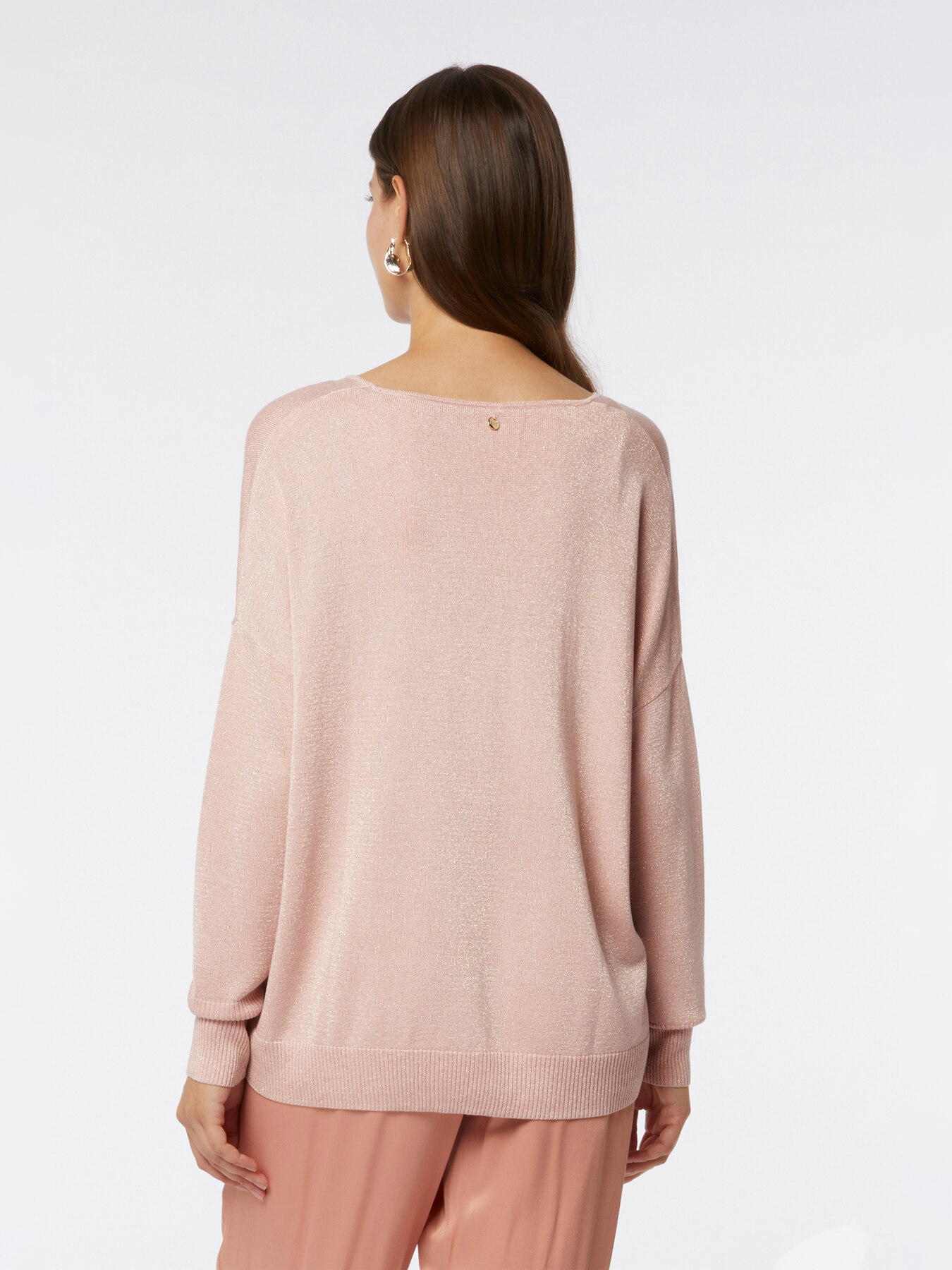 Lurex sweater with v-neck image number 1