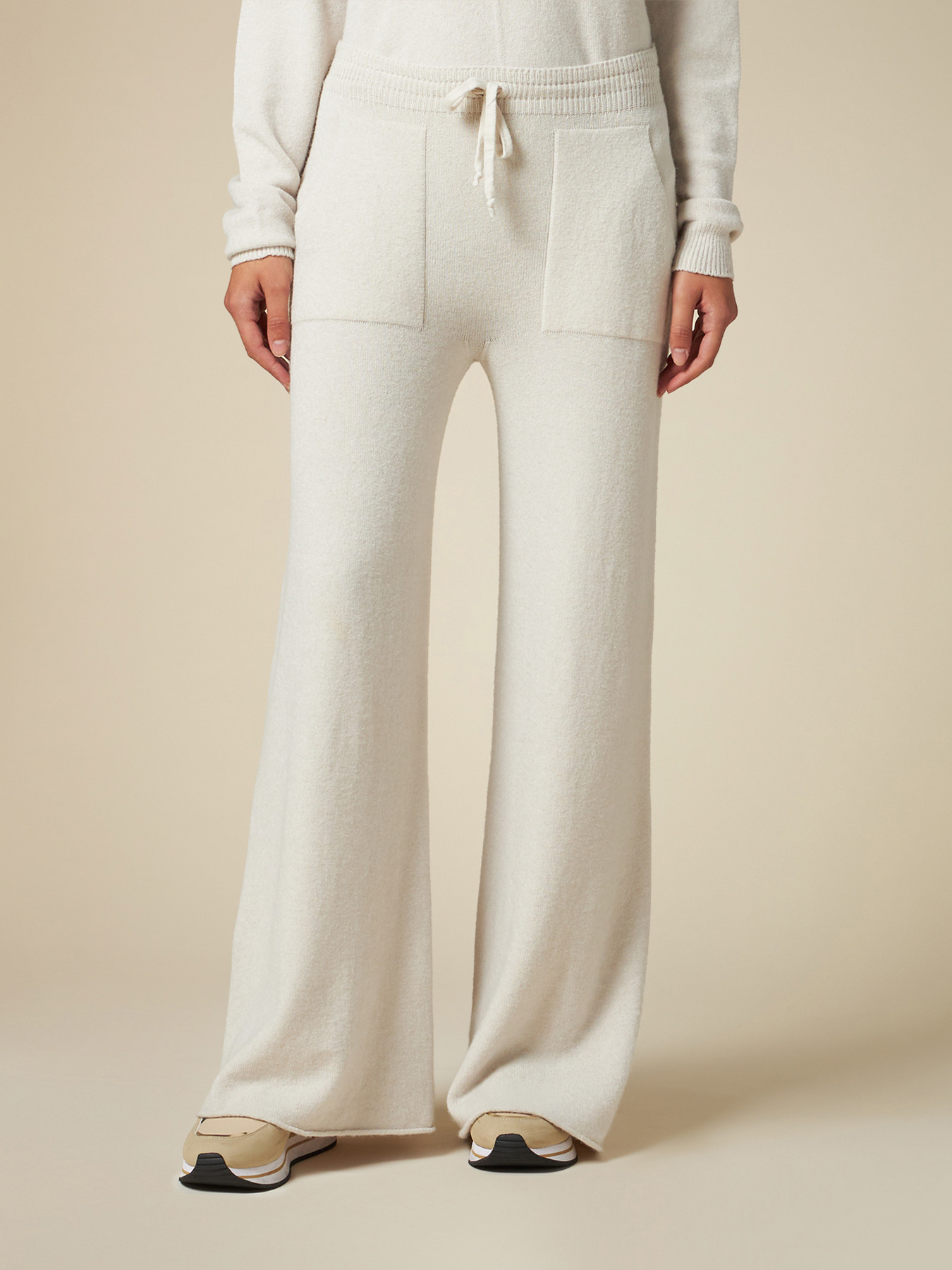 Pantaloni a palazzo in maglia image number 3