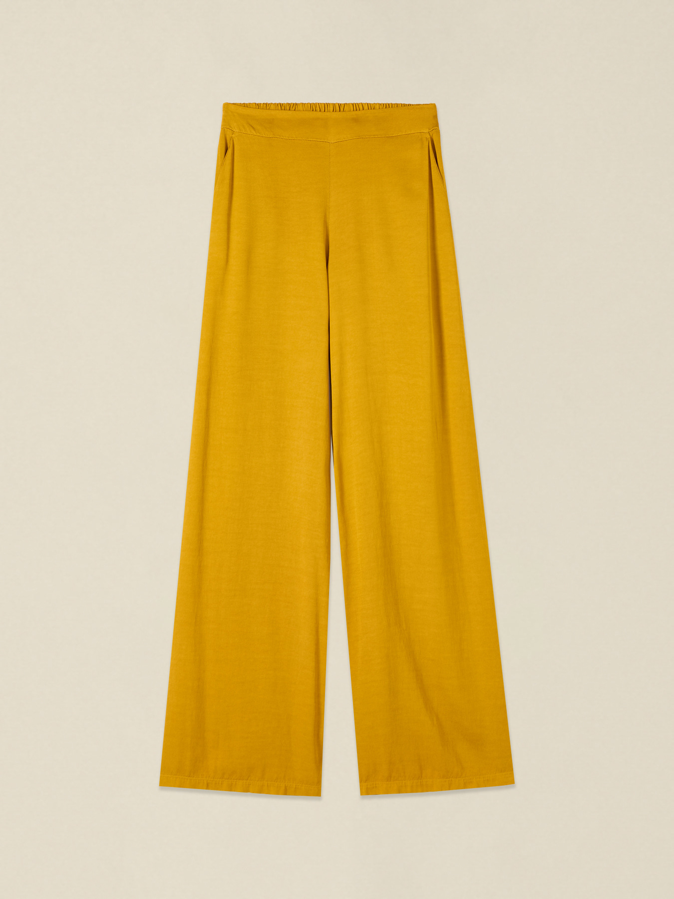 Wide-leg linen blend trousers image number 5