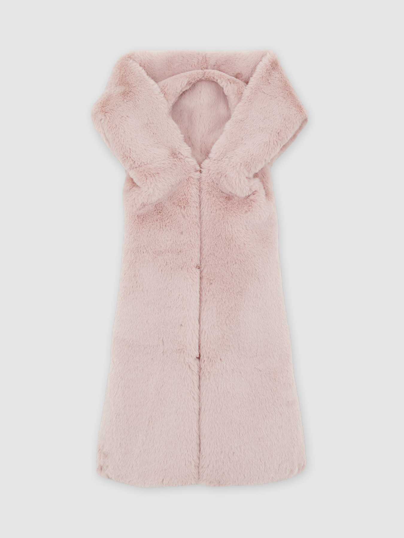 Sciarpa in pelliccia con cappuccio image number 1