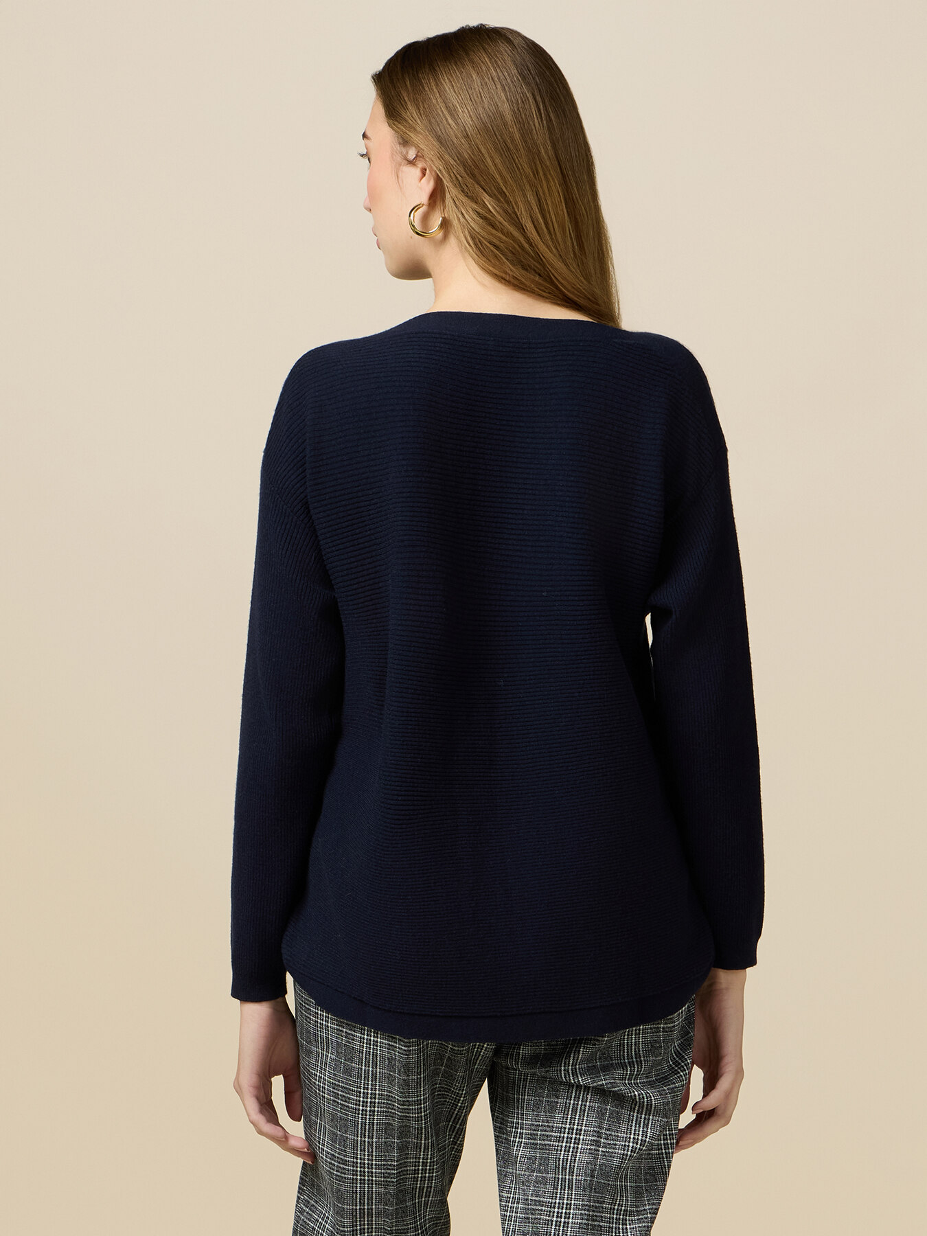 Ottoman sweater with side buttons image number 1