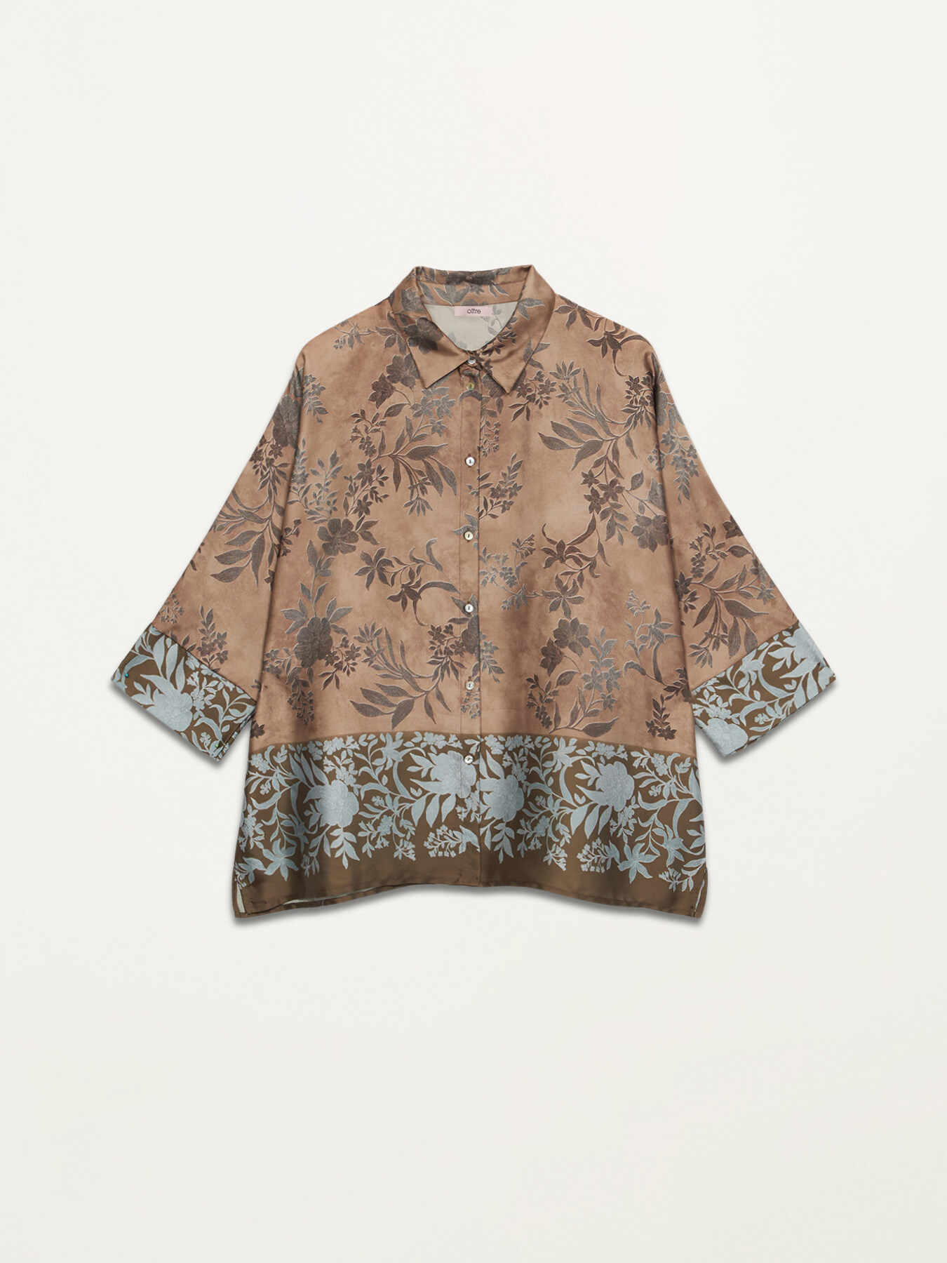 Patterned satin shirt image number 3